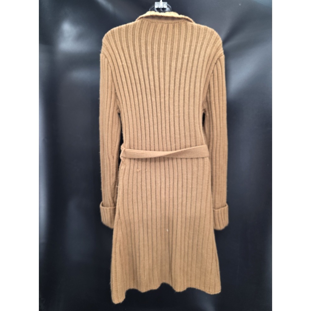 Cavalini Long Knit Cardigan Acrylic Brown Button Front Medium Fall/ Winter/Summe - Picture 3 of 9
